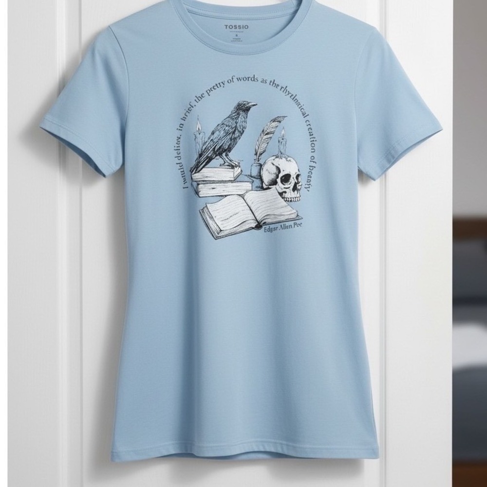 TORRID "Edgar Allen Poe" Classic Heritage Jersey Crew Tee NWT Size 3X - Picture 4 of 10